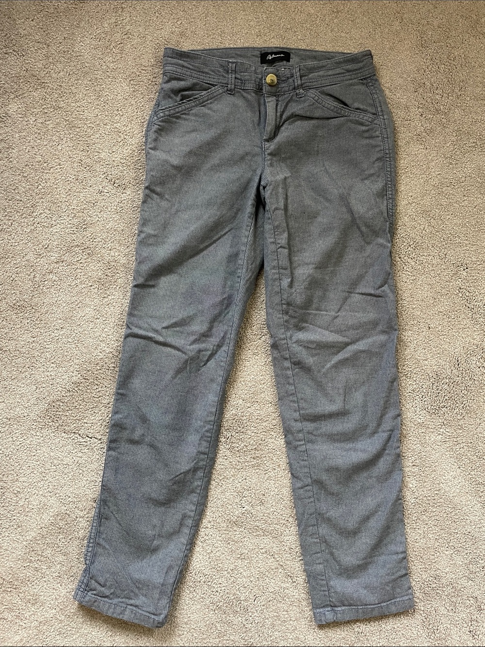 Reitmans Women's Gray/Blue Straight-Leg Pant